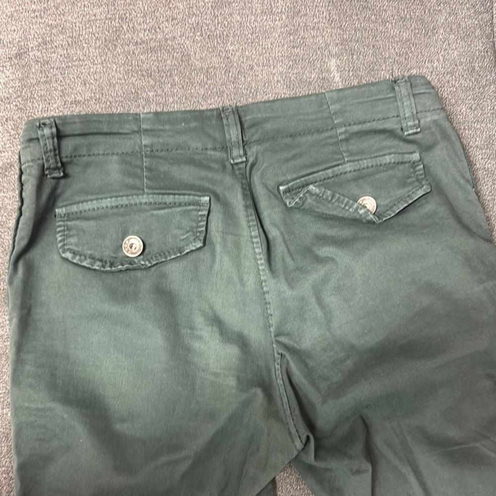 Elegant Dark Green Women's Straight Leg Pants - Picture 7 of 8